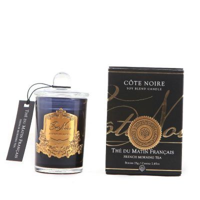 Geurkaars French Morning Tea 75gr goud 25 branduren – Cote Noire