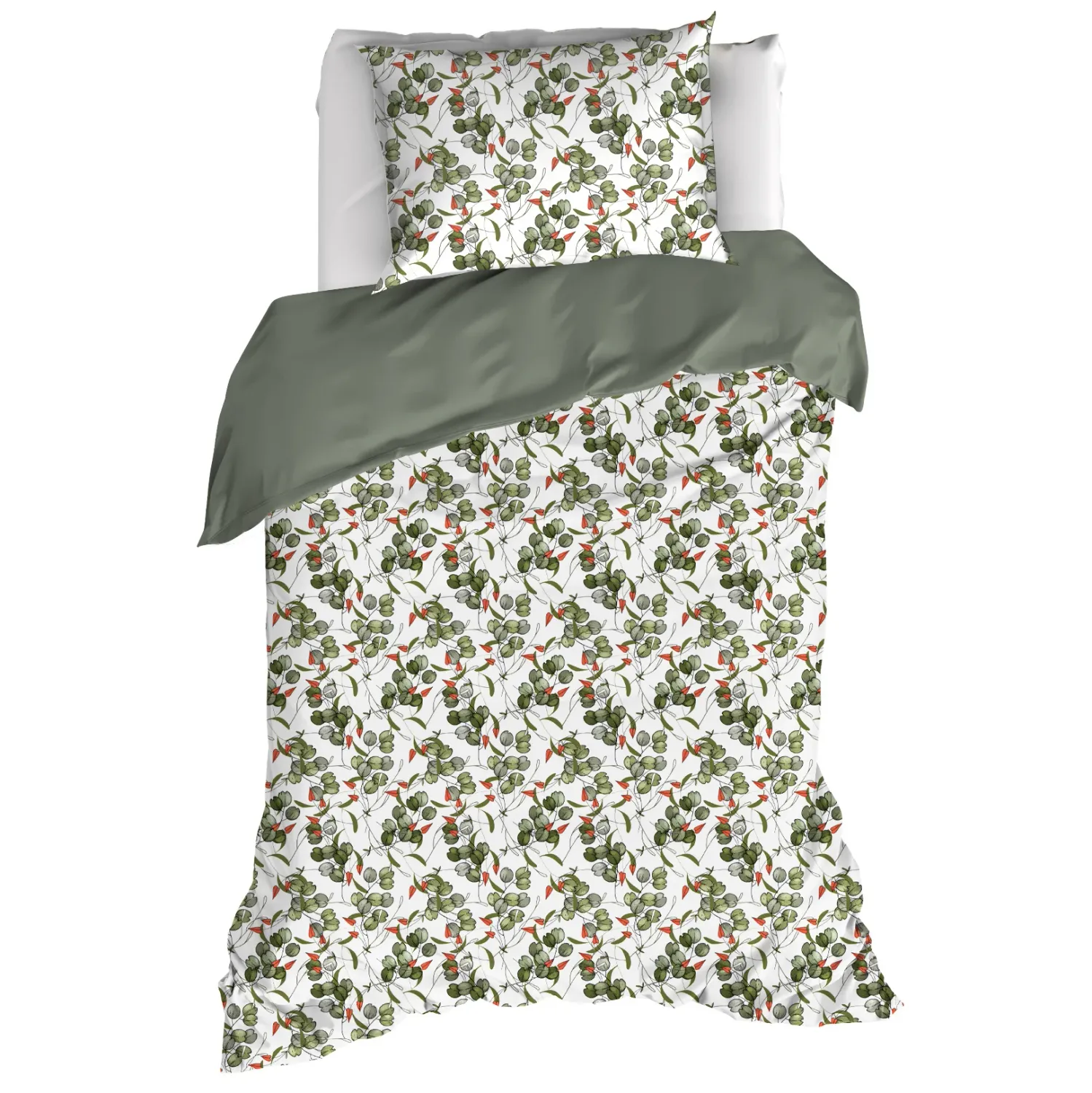 Dekbedovertrek Whisper, Douglas Fir - 140 x 200/220 - Katoen Percal