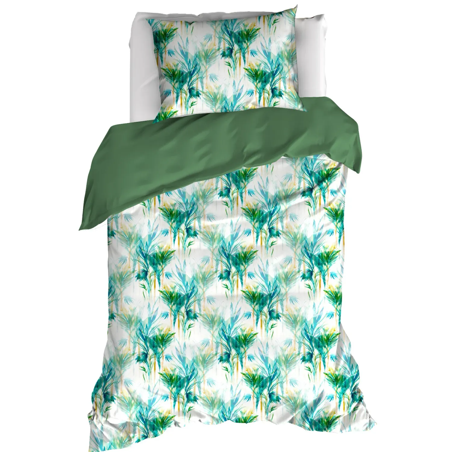 Dekbedovertrek Bambus, Peacock - 140 x 200/220 - Katoen Percal