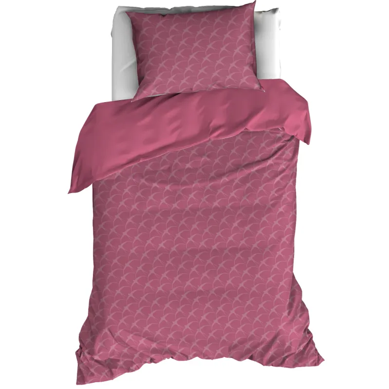 Dekbedovertrek Birds Lilac - Eenpersoons - 140 x 200/220 cm - Flanel