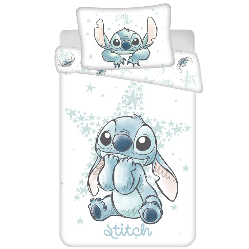 BABY Dekbedovertrek, White Star - 135 x 100 + 40 x 60 cm - Katoen