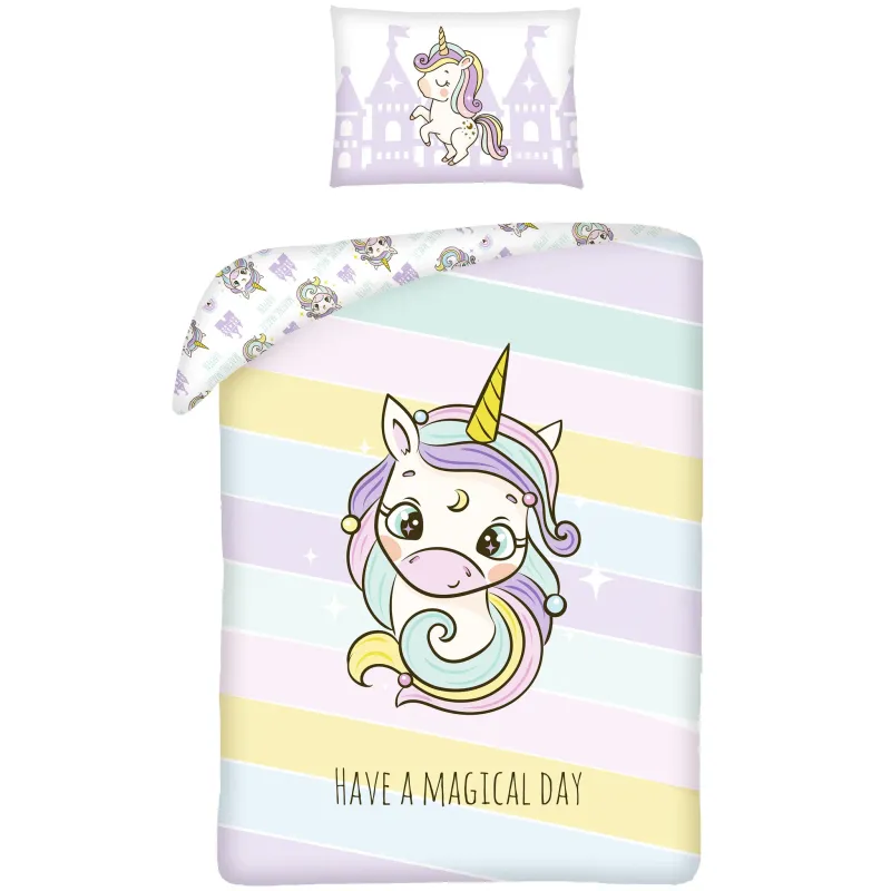 BABY Dekbedovertrek, Have a Magical Day - 100 x 135 cm + 60 x 40 cm - Katoen