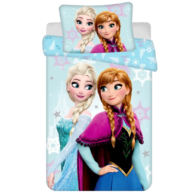 BABY Dekbedovertrek, Anna Elsa - 135 x 100 cm - Katoen