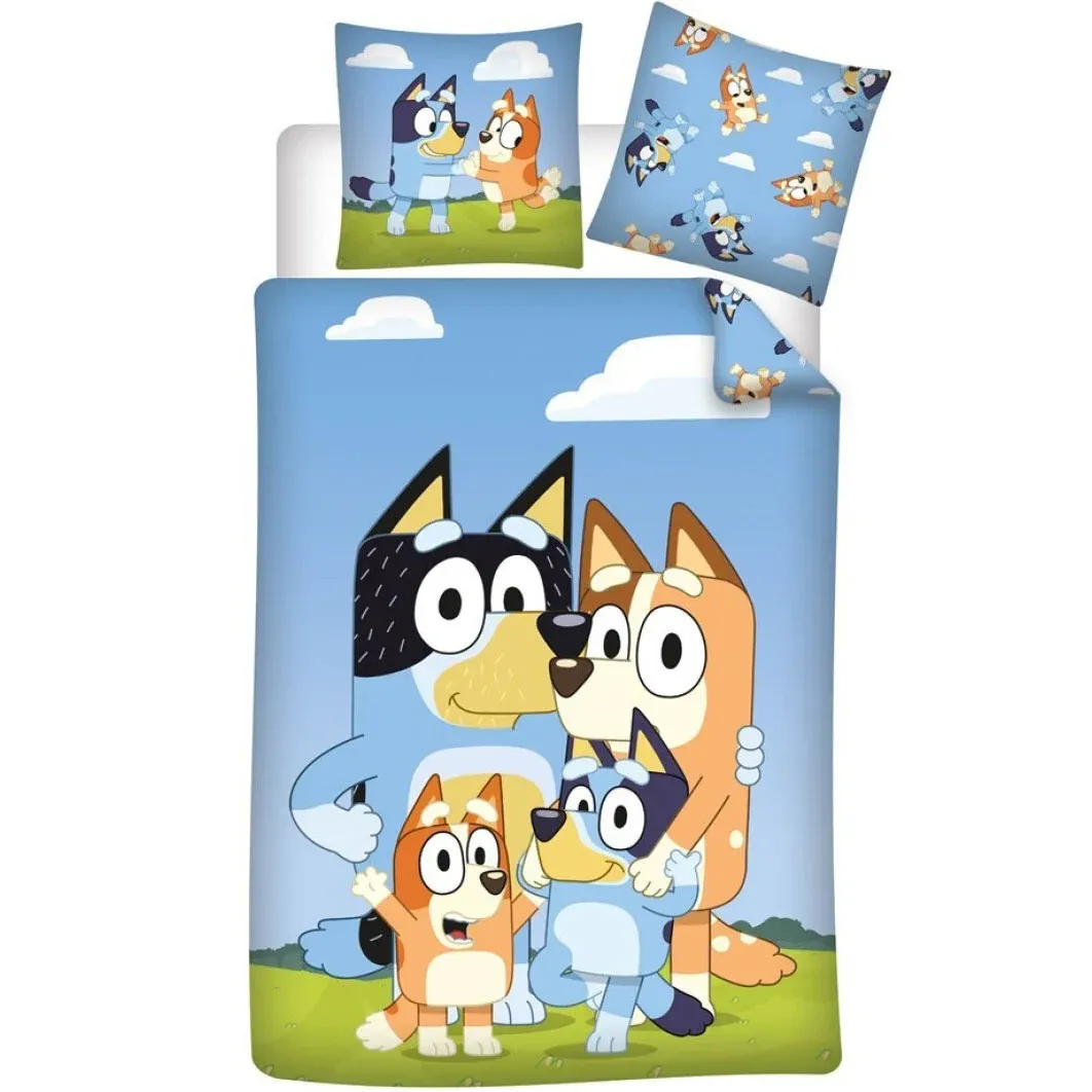 Dekbedovertrek Fun Family - 140 x 200 + 65 x 65 cm - Polykatoen