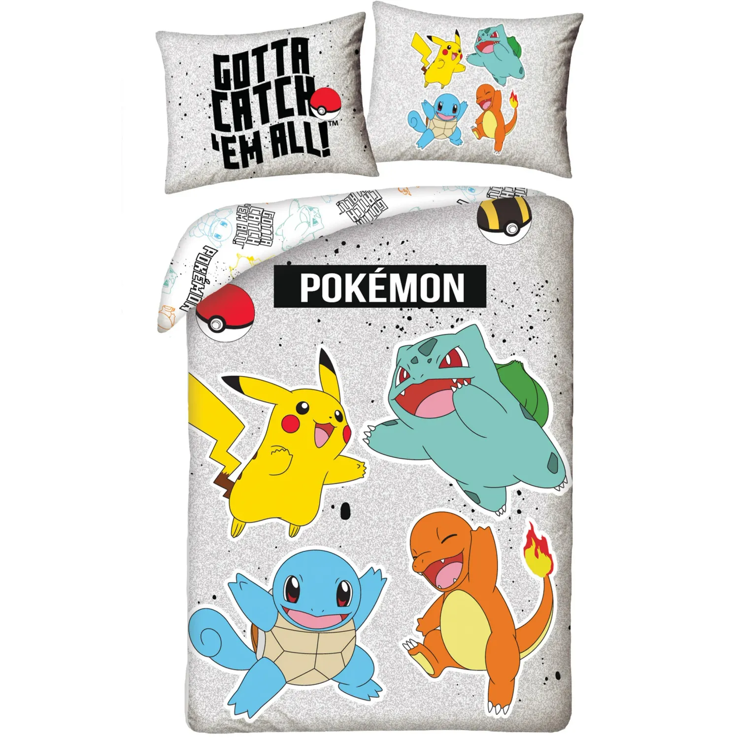 Dekbedovertrek Charmander - Eenpersoons - 140 x 200 + 70 x 90 cm - Polyester