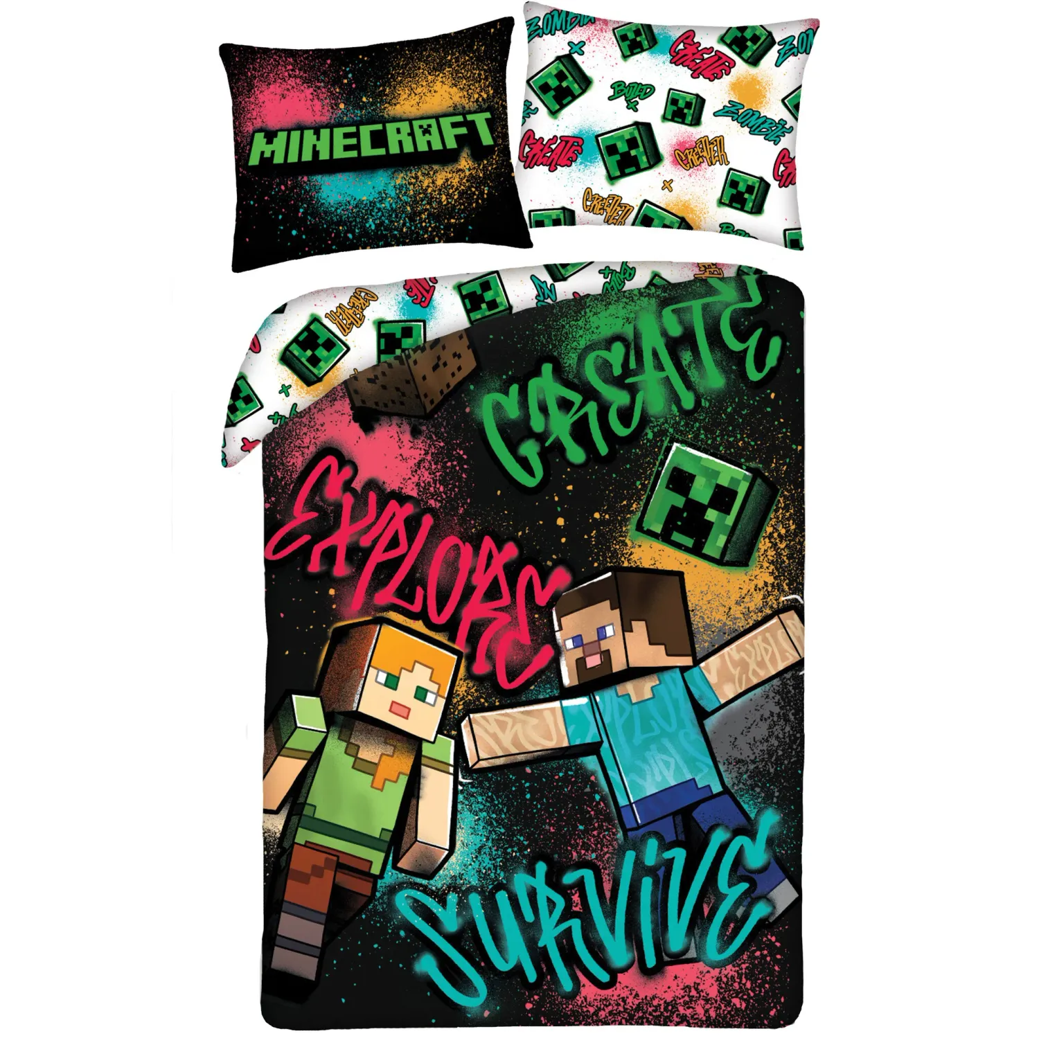 Dekbedovertrek Create - 140 x 200 + 70 x 90 cm - Polyester