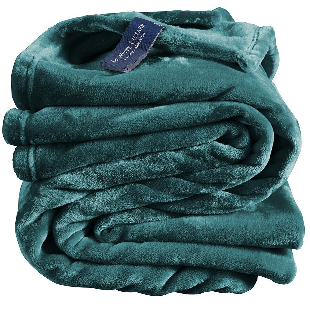 Fleece deken Cosy lake green - 150 x 200 cm - 100% polyester