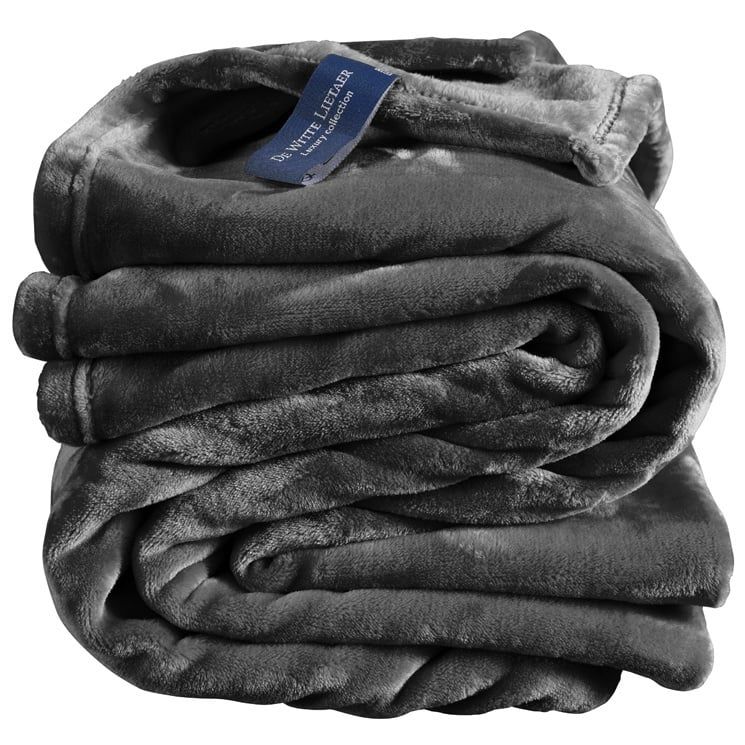 Fleece deken Cosy dark ebony - 150 x 200 cm -100% polyester