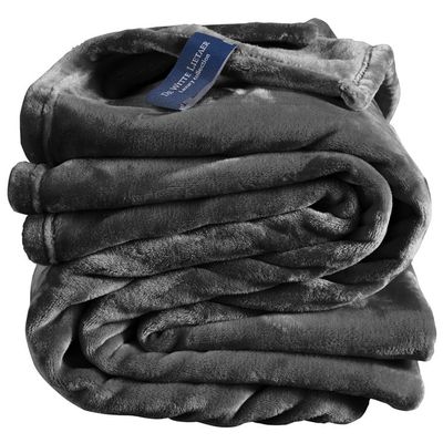 Fleece deken Cosy dark ebony - 150 x 200 cm -100% polyester
