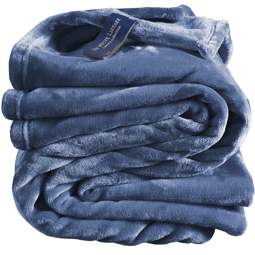 Fleece deken Cosy blue indigo - 150 x 200 cm - 100% polyester
