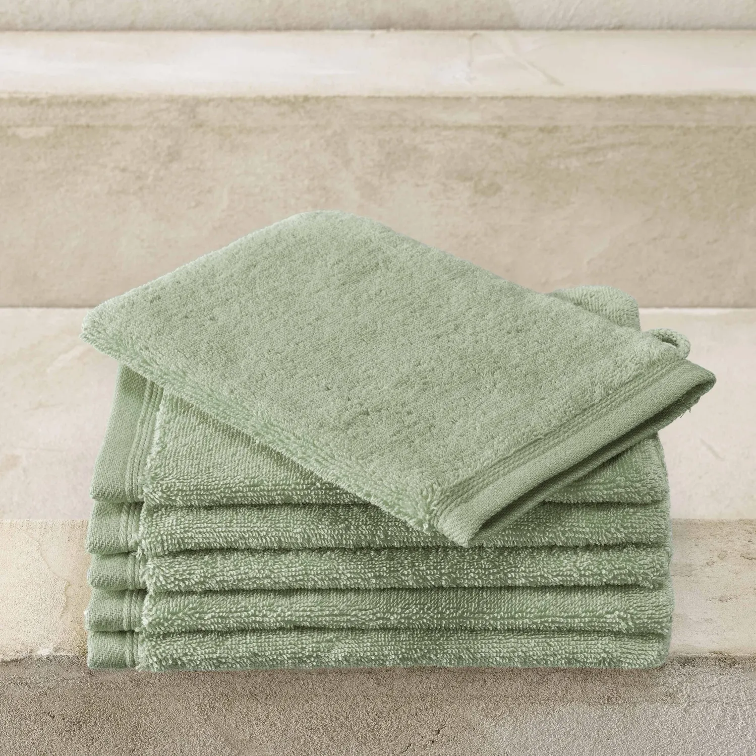 Washandjes Contessa, Sea Green - 16 x 21 cm - 6 stuks - Katoen