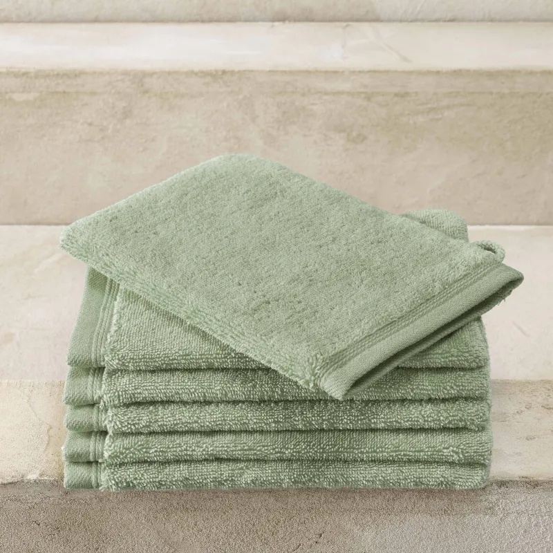 Washandjes Contessa, Sea Green - 16 x 21 cm - 6 stuks - Katoen