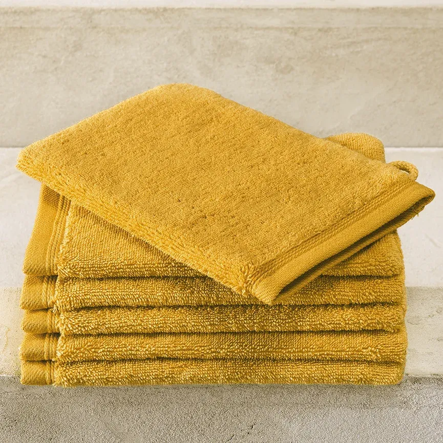 Washandjes Contessa, Golden Yellow - 16 x 21 cm - 6 stuks - Katoen
