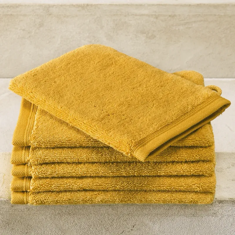 Washandjes Contessa, Golden Yellow - 16 x 21 cm - 6 stuks - Katoen