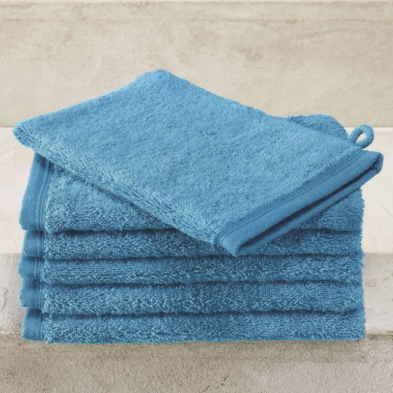 Washandjes Contessa, Lagoon Blue - 16 x 21 cm - 6 stuks - Katoen