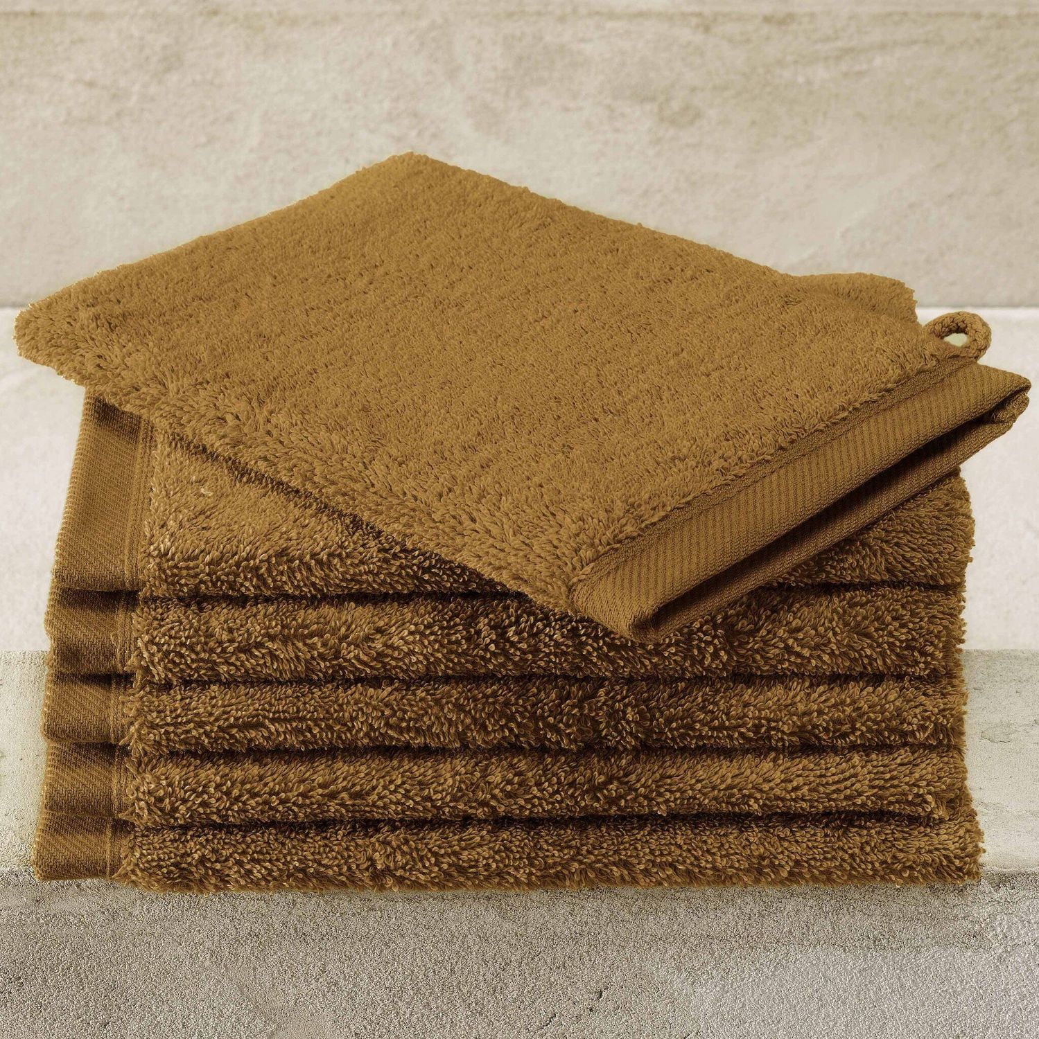Washandjes Contessa, Caramel - 16 x 21 cm - 6 stuks - Katoen