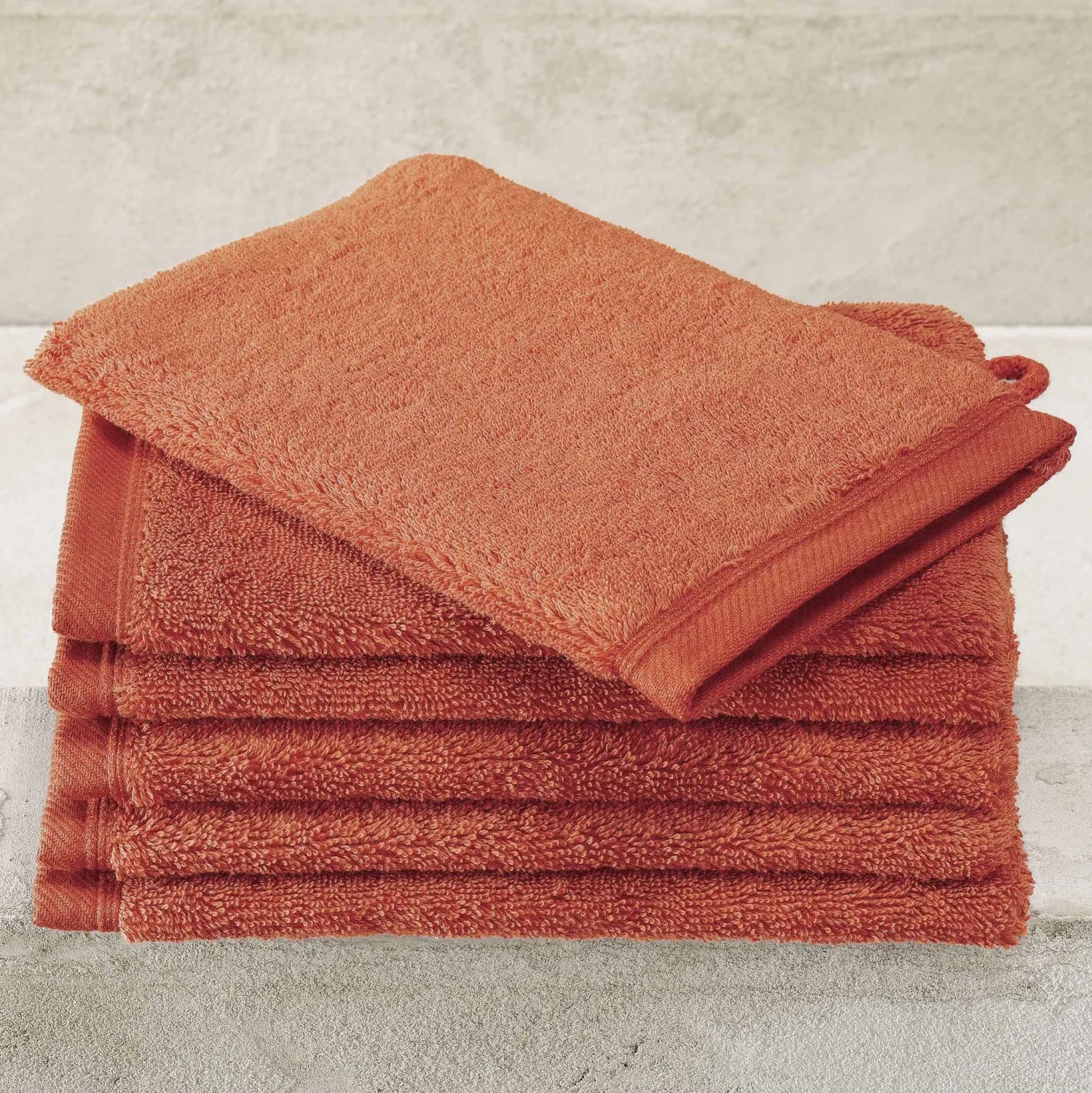 Washandjes Contessa, Burnt Orange - 16 x 21 cm - 6 stuks - Katoen