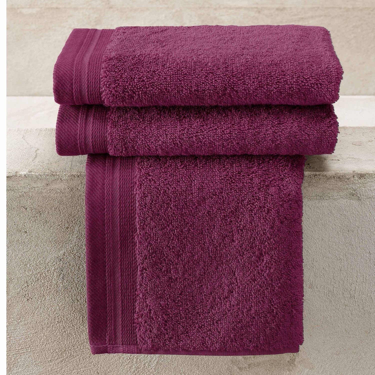 Gastendoekjes Contessa, Aubergine - 40 x 60 cm - 3 stuks - Katoen