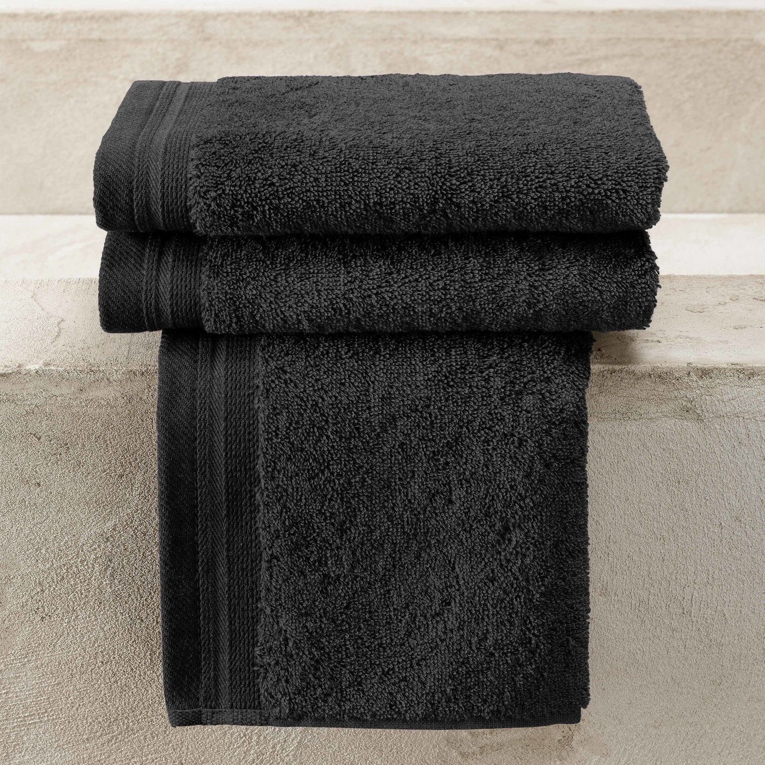 Gastendoekjes Contessa Black 40 x 60 cm - 3 stuks - Katoen