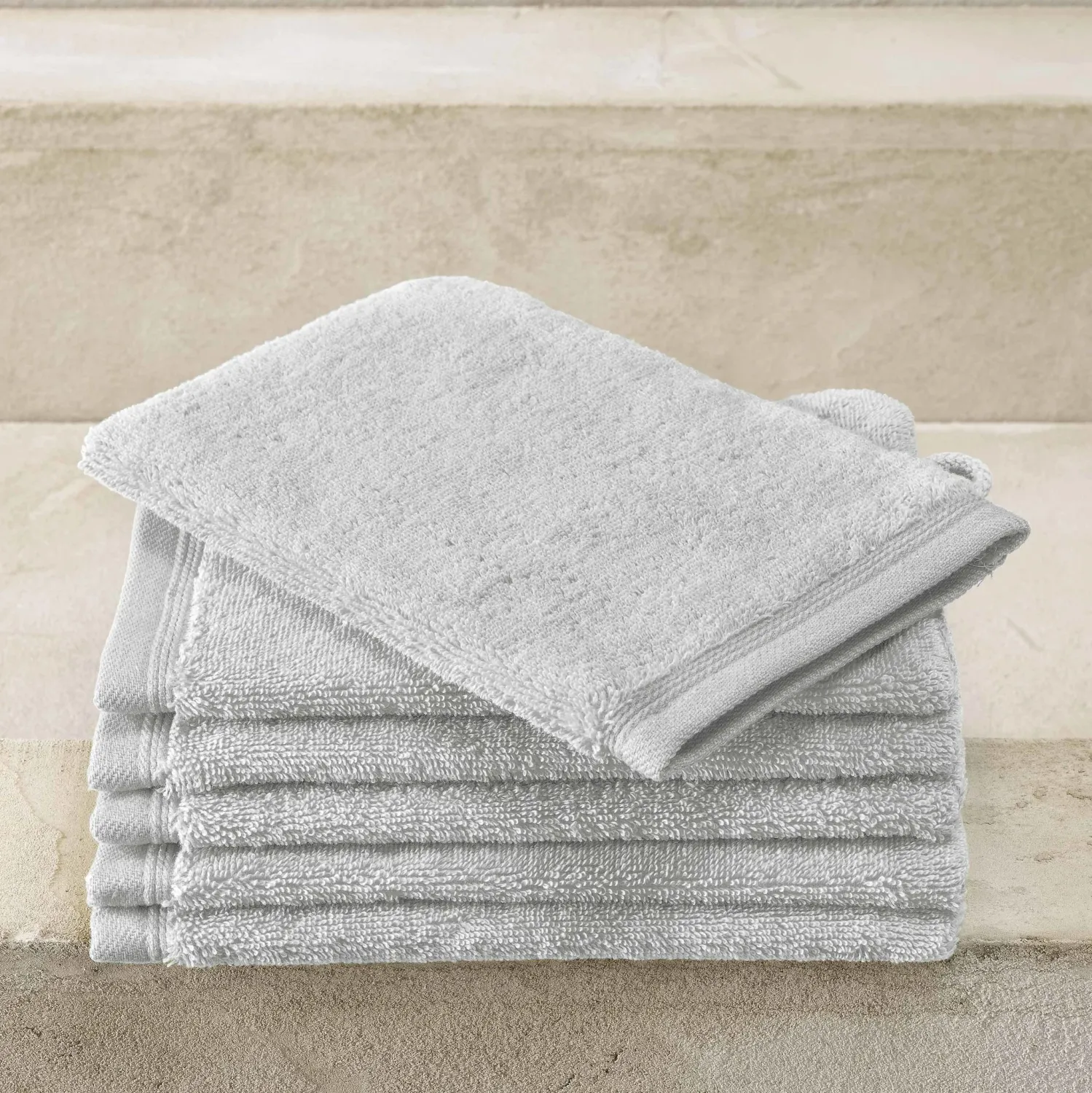 Washandjes Contessa Silver 16 x 21 cm - 6 stuks - Katoen