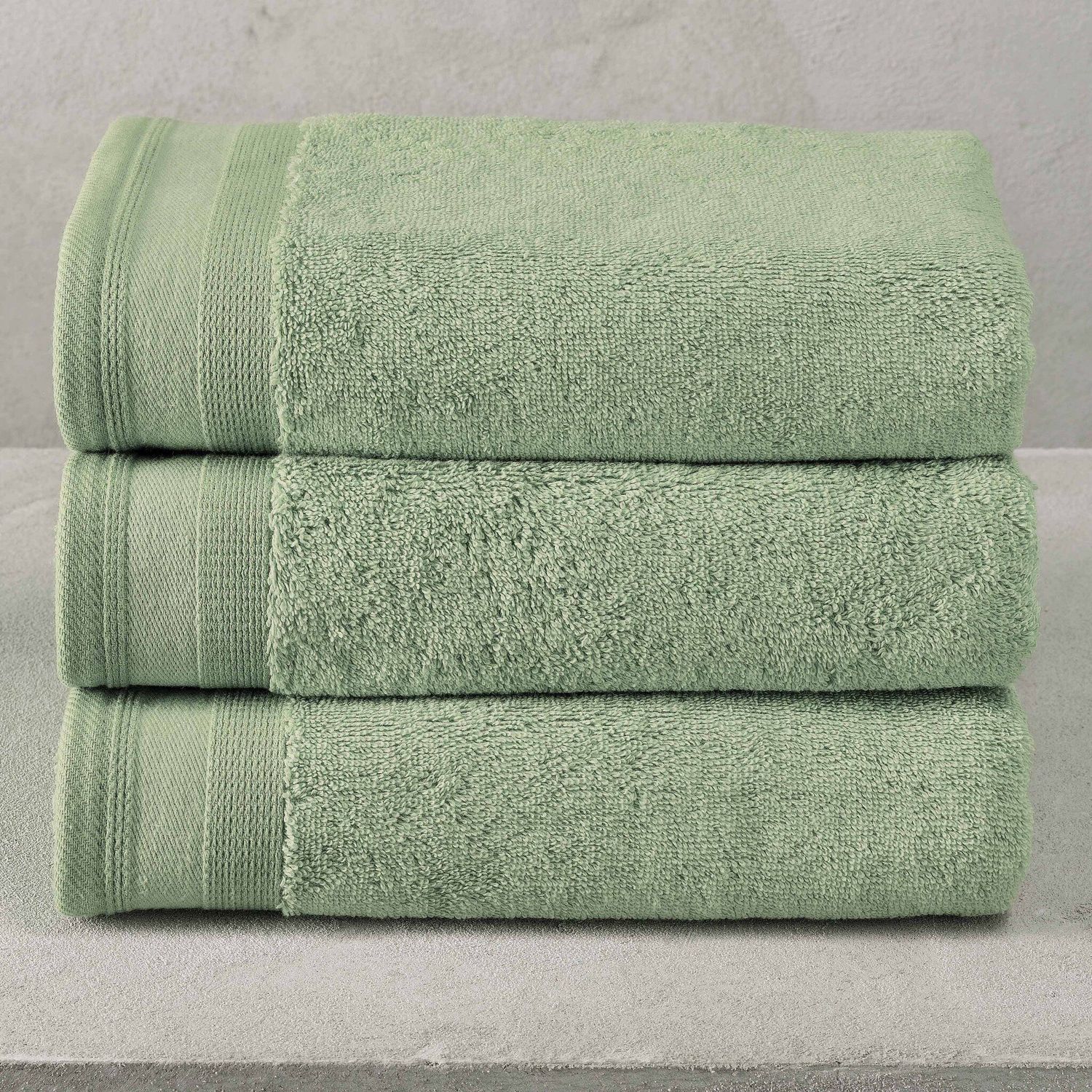Handdoeken Contessa, Sea Green - 50 x 100 cm - 3 stuks - Katoen