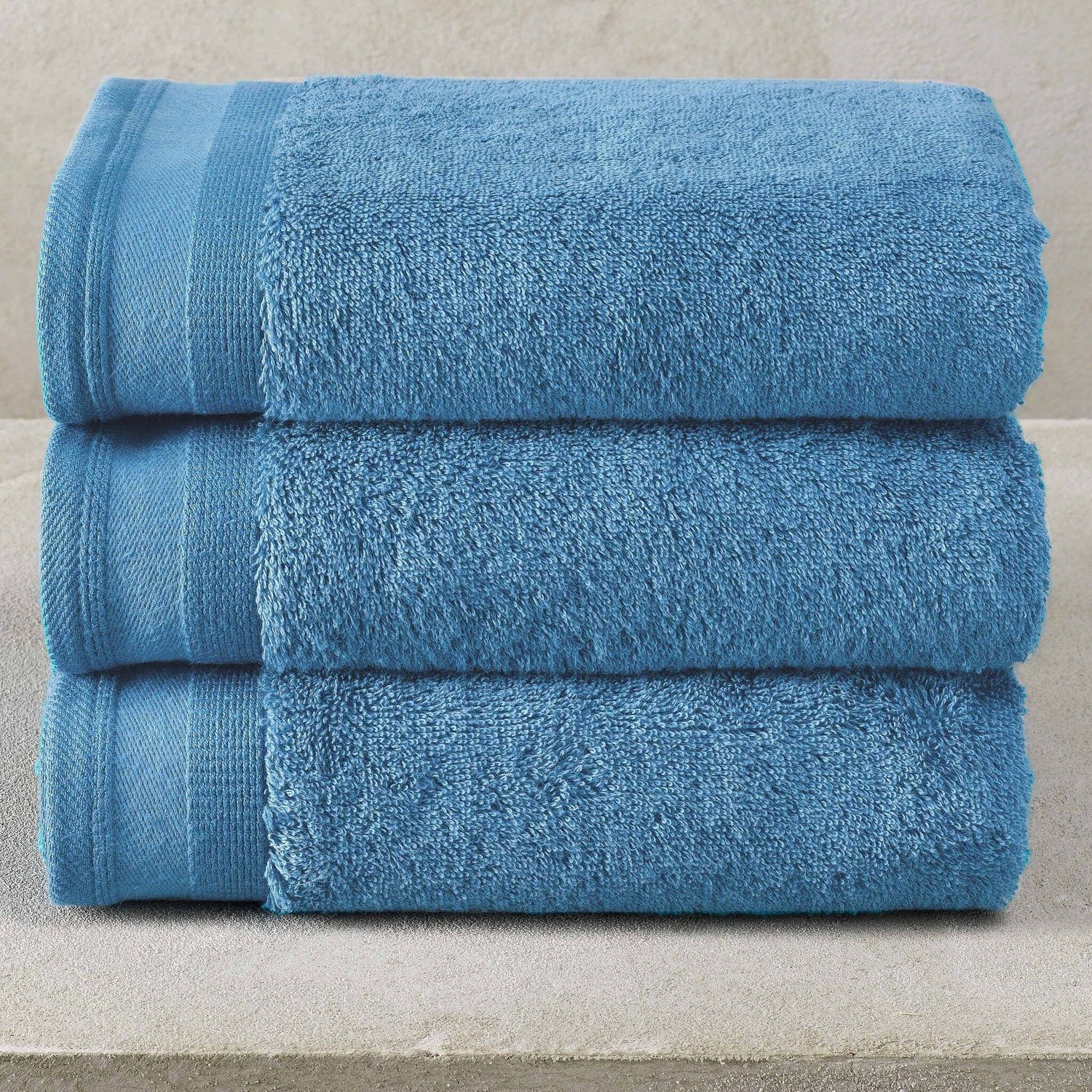 Handdoeken Contessa, Lagoon Blue - 50 x 100 cm - 3 stuks - Katoen