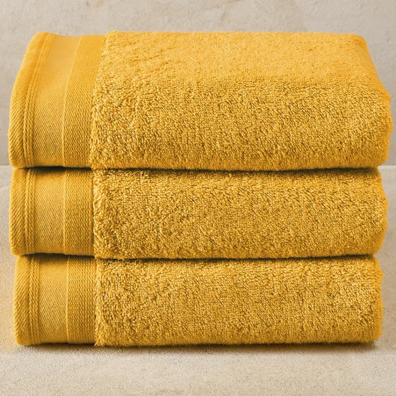 Handdoeken Contessa, Golden Yellow - 50 x 100 cm - 3 stuks - Katoen