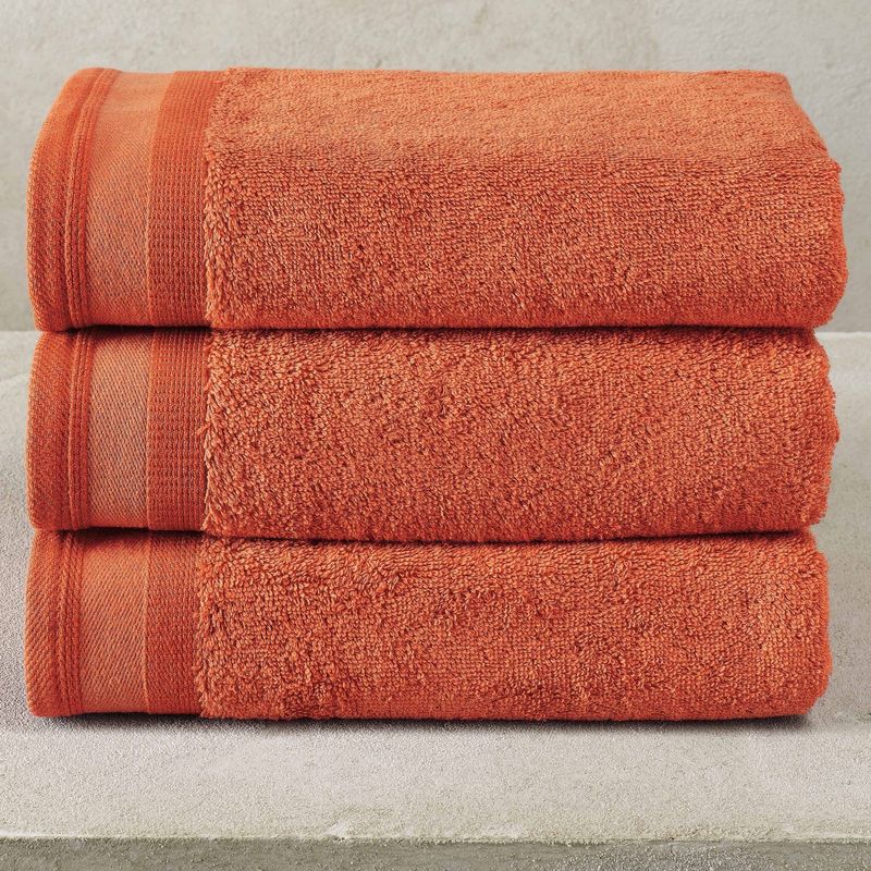 Handdoeken Contessa, Burnt Orange - 50 x 100 cm - 3 stuks - Katoen