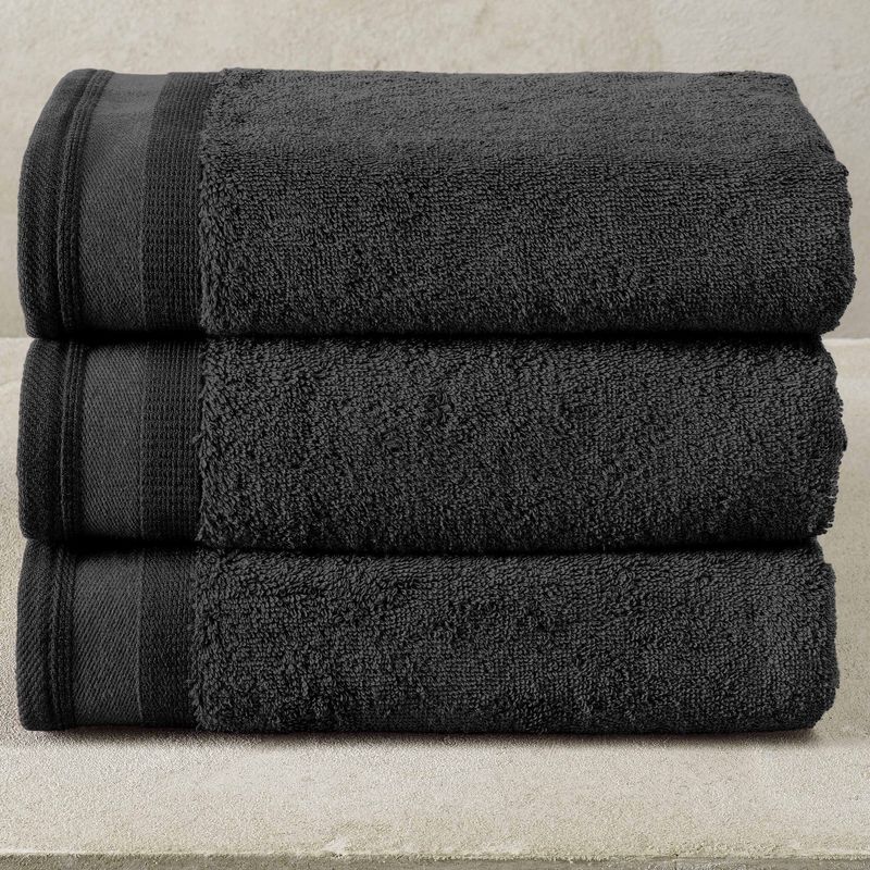 Handdoeken Contessa, Black - 50 x 100 cm - 3 stuks - Katoen