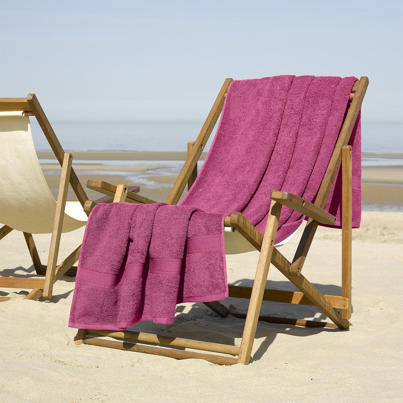 Strandlaken Helene Carmine 100 x 200 cm - Katoen
