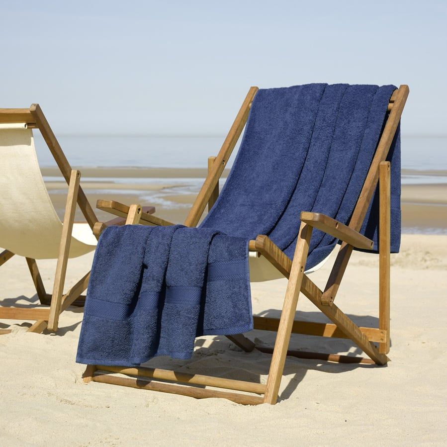 Strandlaken Helene Blue Indigo 100 x 200 cm - Katoen