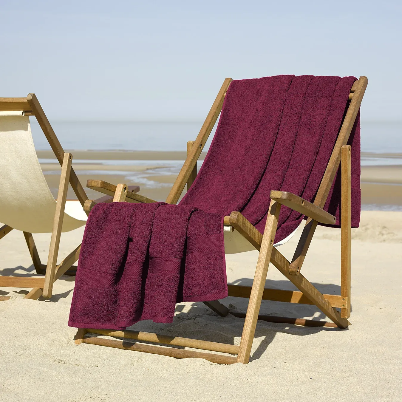 Strandlaken Helene Beet Red 100 x 200 cm - Katoen