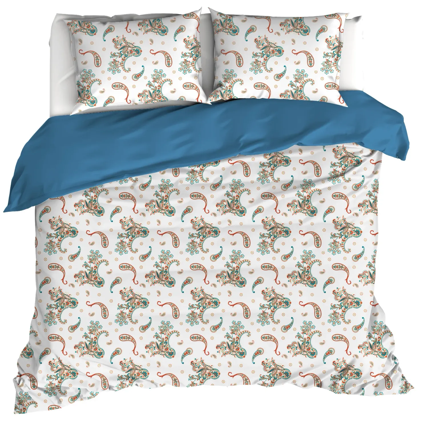Dekbedovertrek Sybil, Maroccan Blue - 200 x 200/220 - Katoen Percal