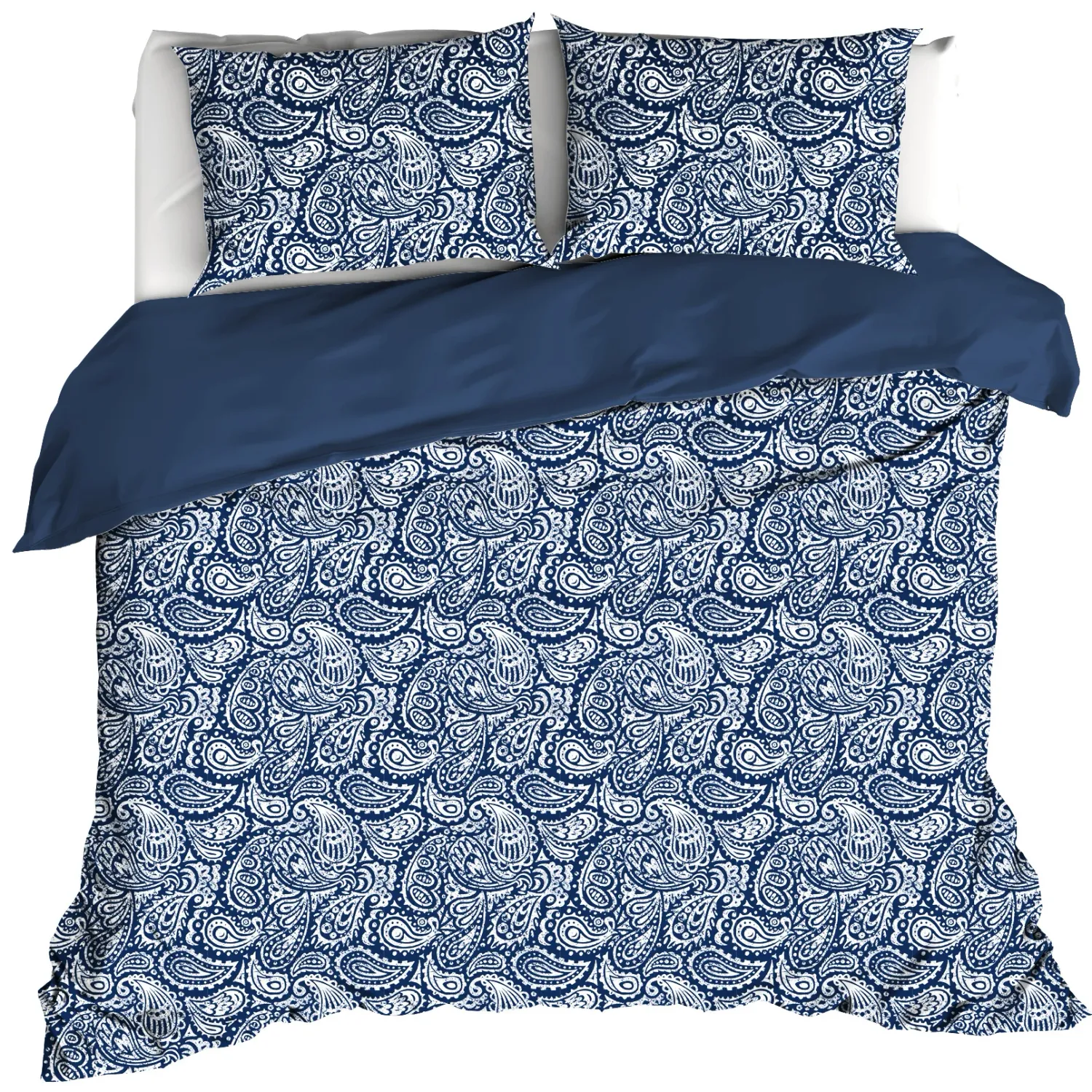 Dekbedovertrek Igor, Royal Blue - 200 x 200/220 - Katoen Percal