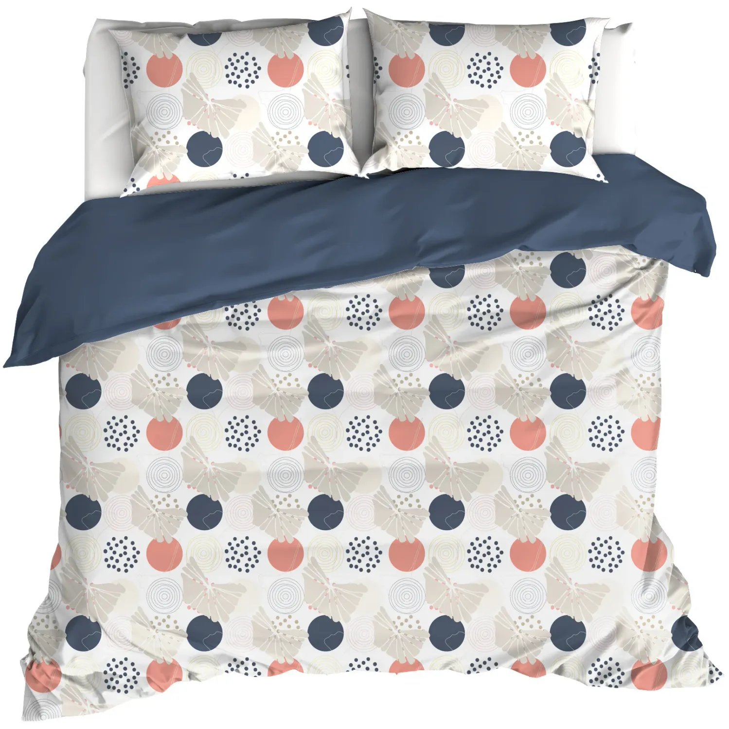 Dekbedovertrek Hermes, Lyon Blue - 200 x 200/220 - Katoen Percal