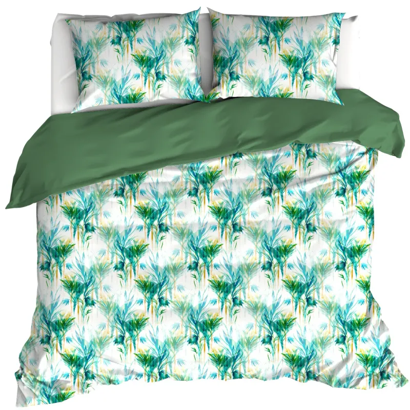 Dekbedovertrek Bambus, Peacock - 200 x 200/220 - Katoen Percal