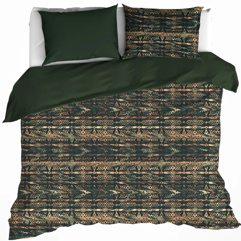Dekbedovertrek Rufus Khaki - Tweepersoons - 200 x 200/220 cm - Katoen Flanel