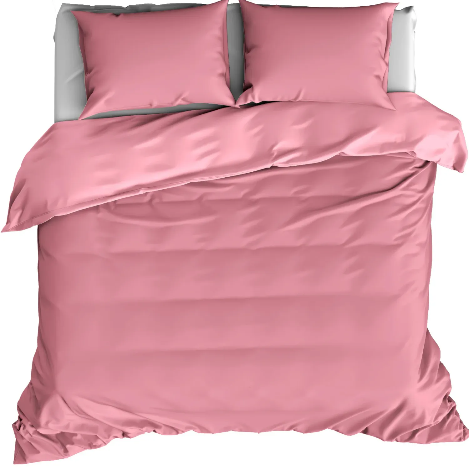 Dekbedovertrek Katoen Satijn Olivia - Tweepersoons - 200 x 200/220 cm - Roze