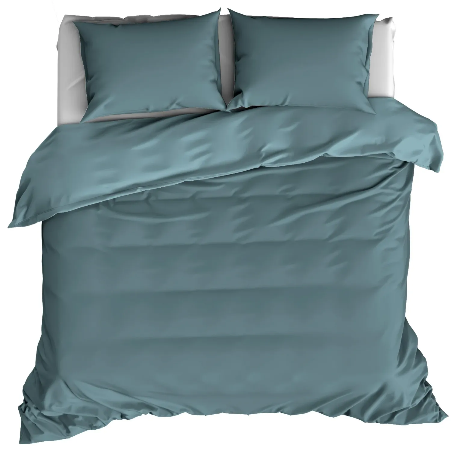 Dekbedovertrek Katoen Satijn Olivia - Tweepersoons - 200 x 200/220 cm - Groen