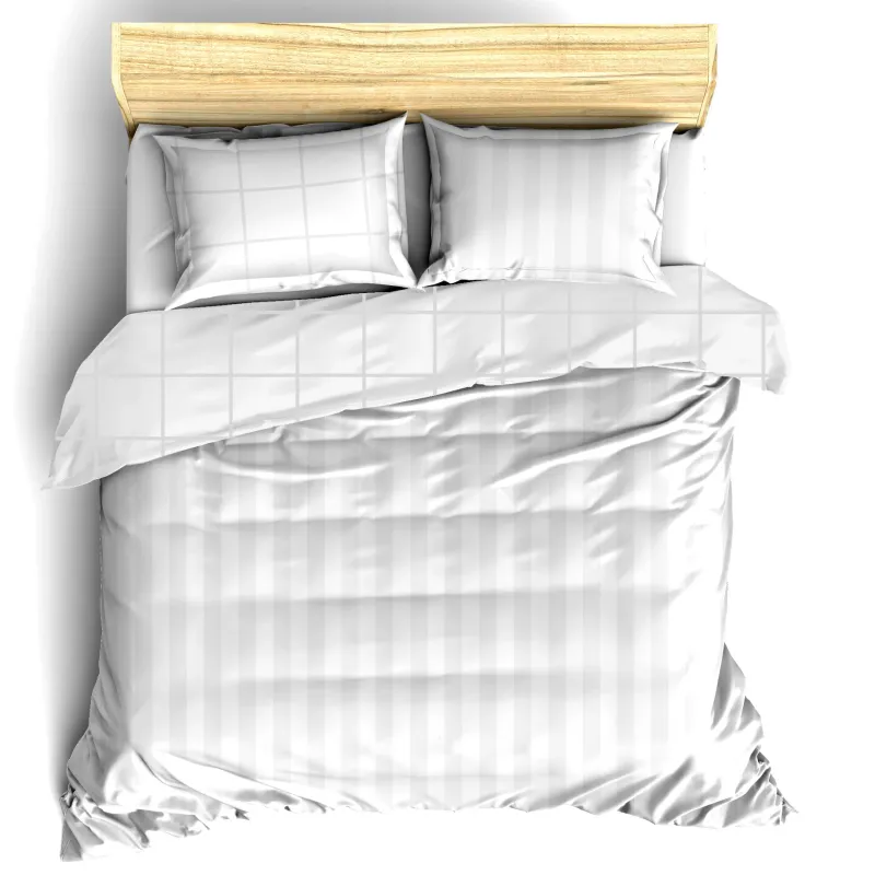 Dekbedovertrek Katoen Satijn Zygo - Tweepersoons - 200 x 220 cm - Wit