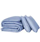Dekbedovertrek Katoen Satijn Olivia - Tweepersoons - 200 x 200/220 cm - Blauw