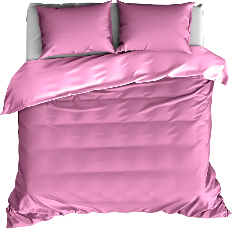 Dekbedovertrek Katoen Satijn Olivia - Tweepersoons - 200 x 200/220 cm - Roze