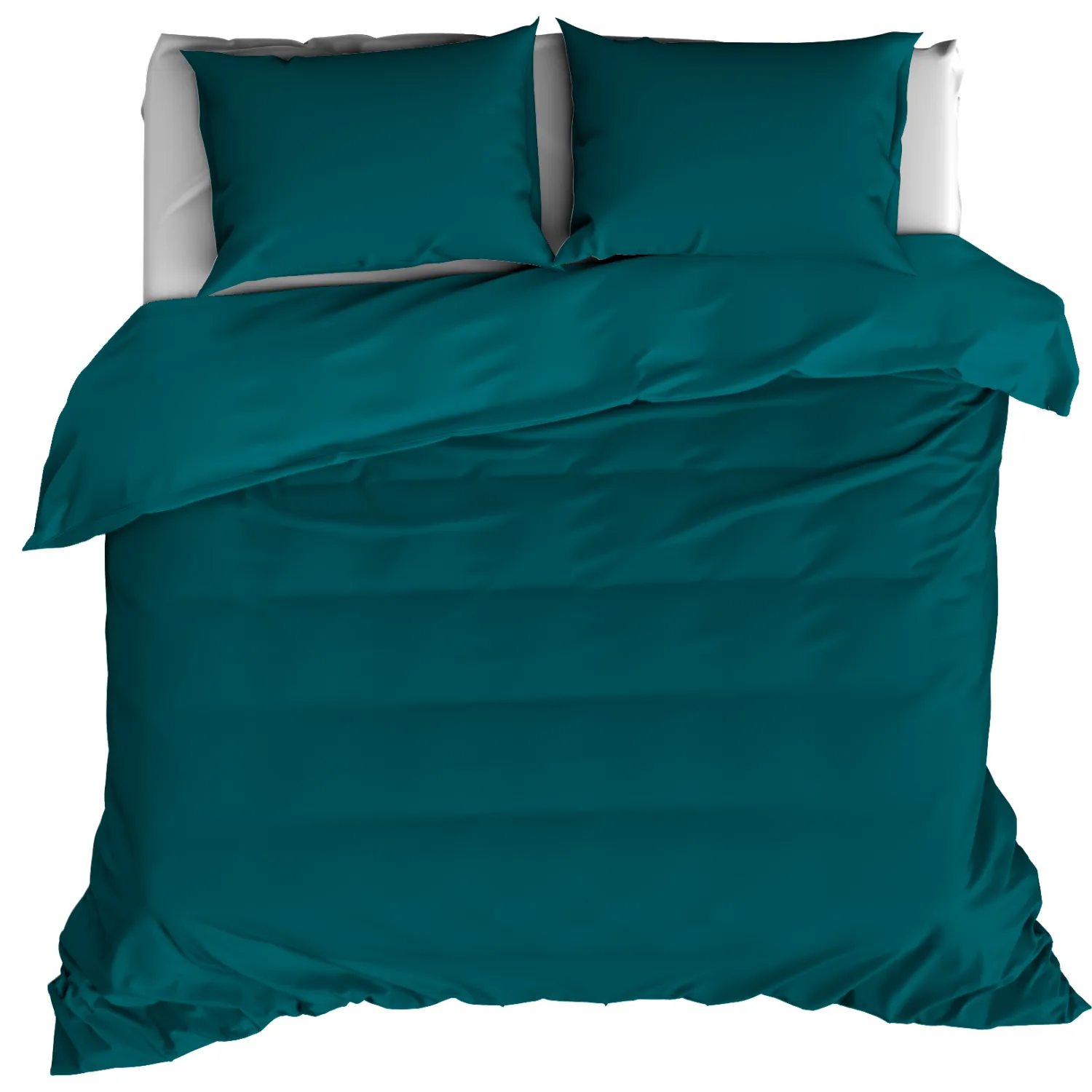 Dekbedovertrek Katoen Satijn Olivia - Tweepersoons - 200 x 200/220 cm - Groen