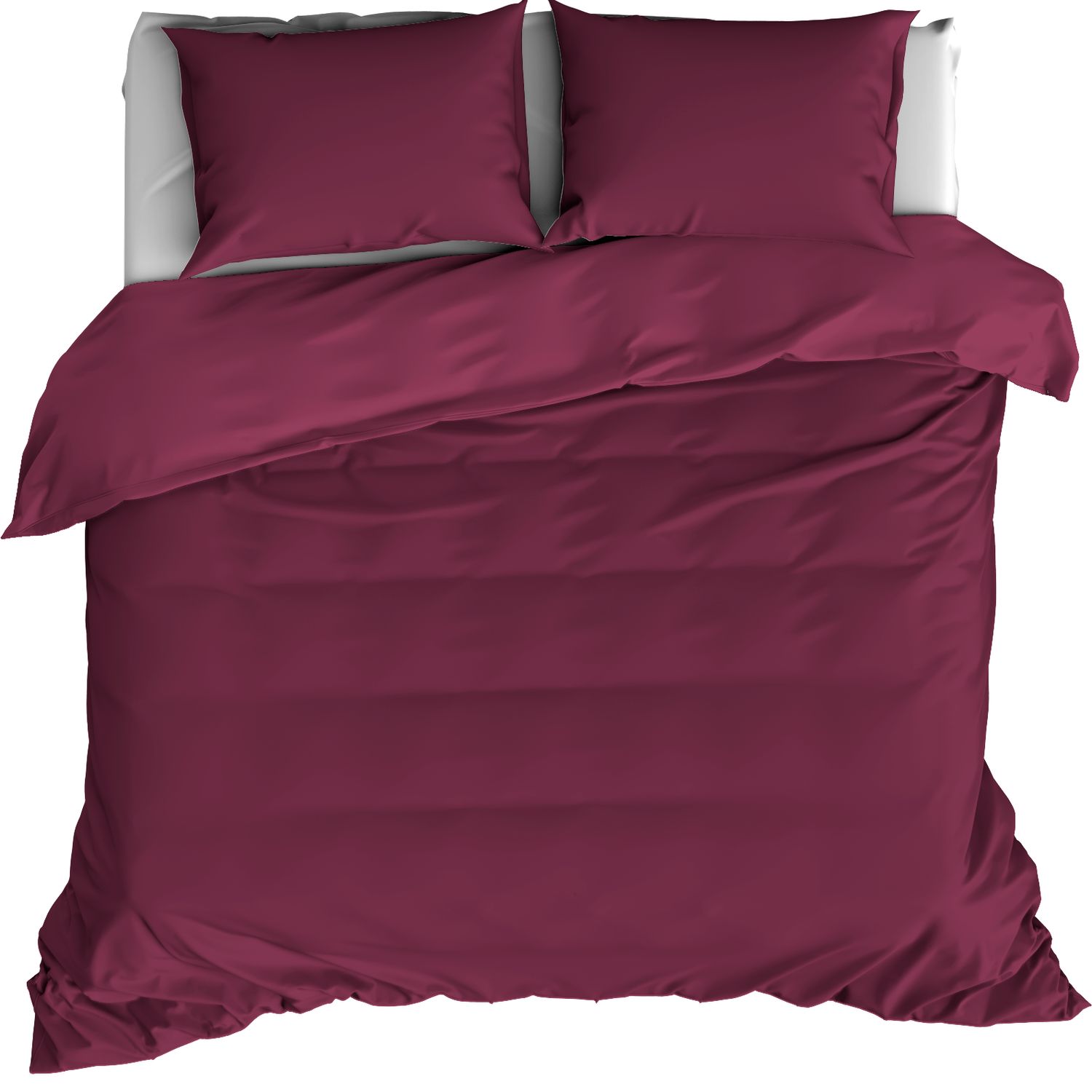 Dekbedovertrek Katoen Satijn Olivia - Tweepersoons - 200 x 200/220 cm - Rood
