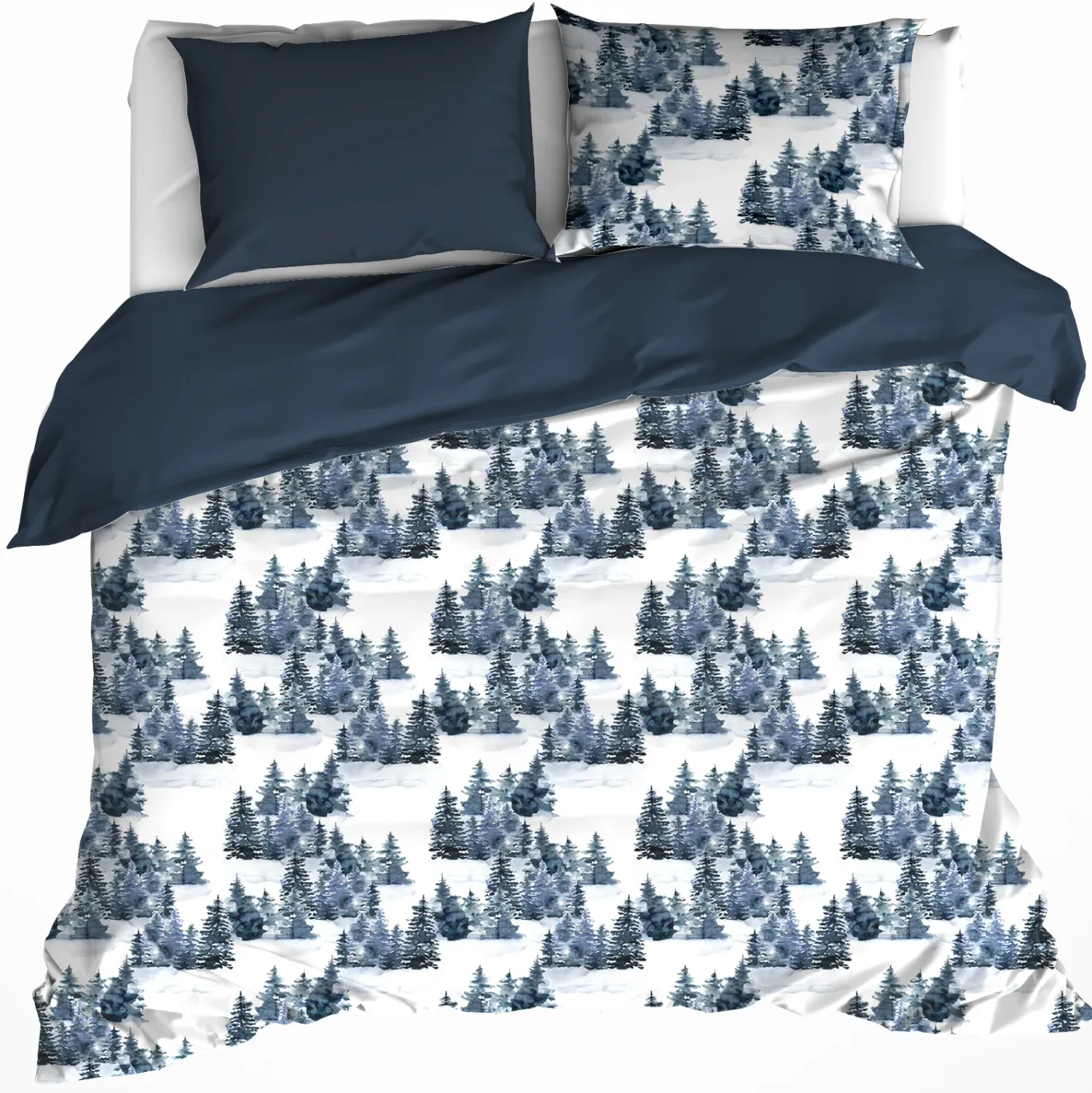 Dekbedovertrek North Eclipse Blue - Lits Jumeaux - 240 x 220 cm - Katoen Flanel