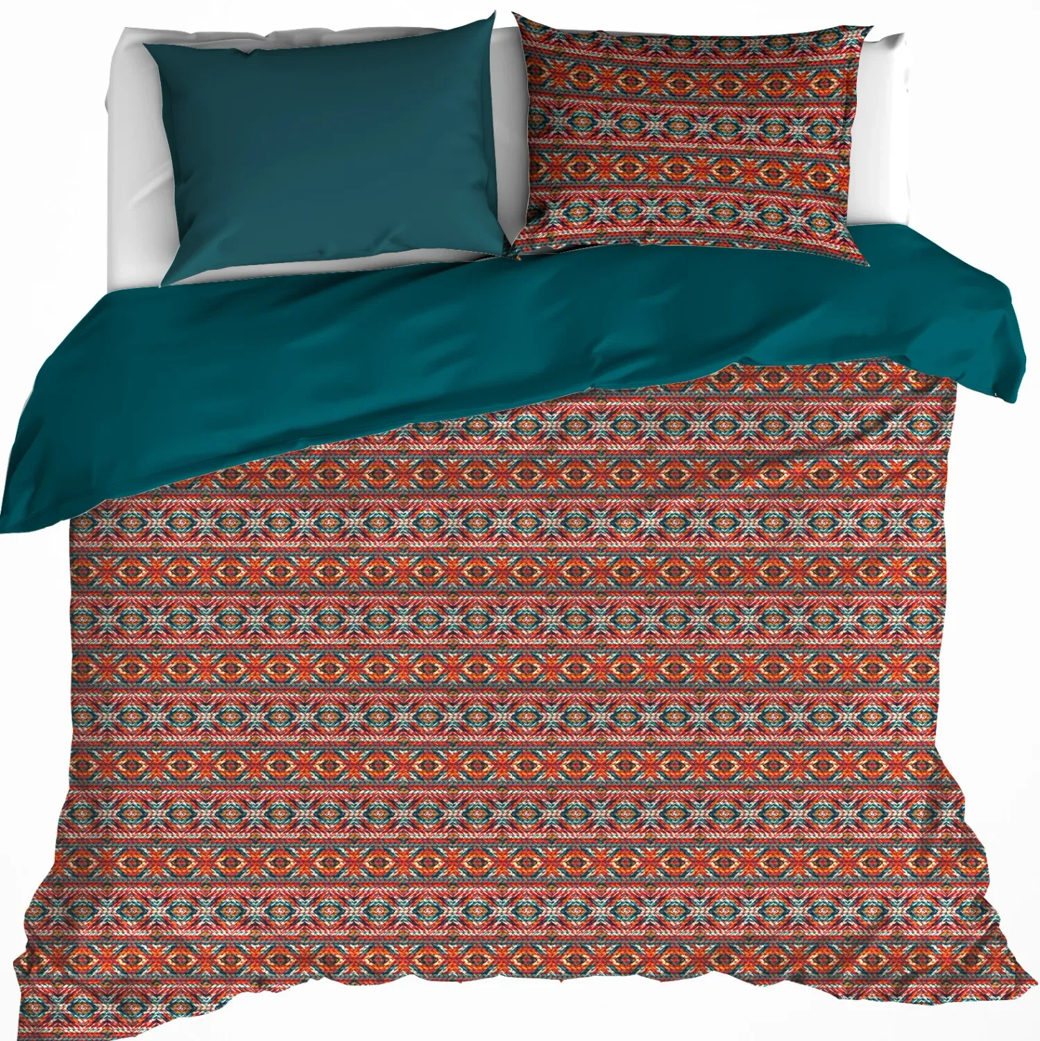 Dekbedovertrek Melchior Brandy Brown - Lits Jumeaux - 240 x 220 cm - Katoen Flanel