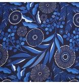 Dekbedovertrek Moonflower Cobalt Blue - Lits Jumeaux - 240 x 220 cm - Katoen Flanel