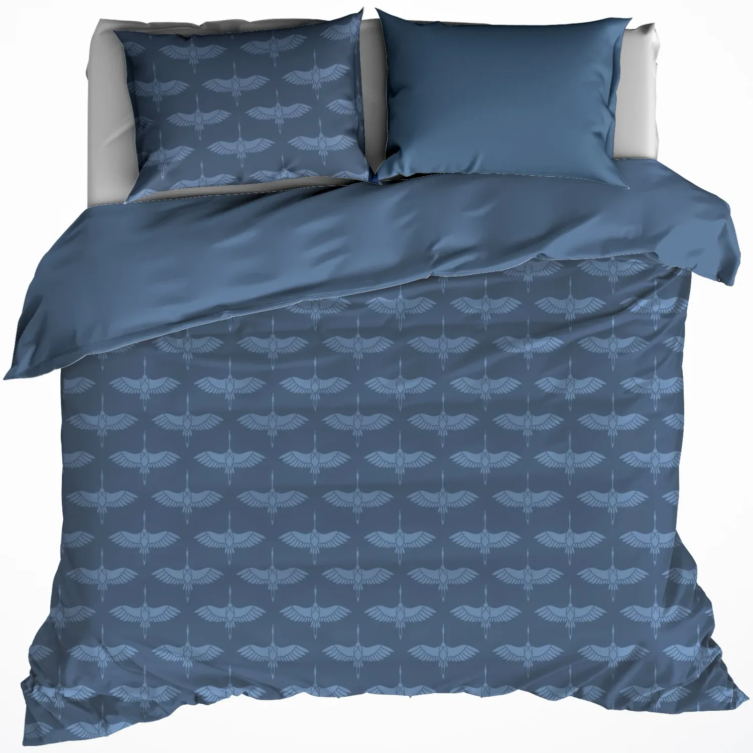 Dekbedovertrek Crane Stellar Blue - Lits Jumeaux - 240 x 220 cm - Flanel
