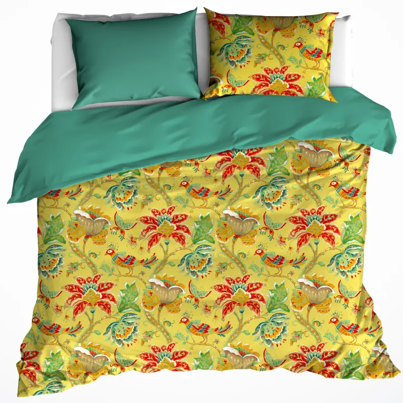 Dekbedovertrek Katoen Salvador - Lits Jumeaux - 240 x 220 cm - Multi