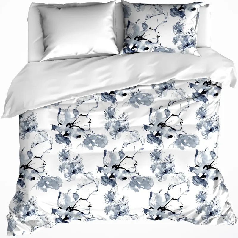 Dekbedovertrek Katoen Satijn Quill - Lits Jumeaux - 240 x 220 cm - Wit